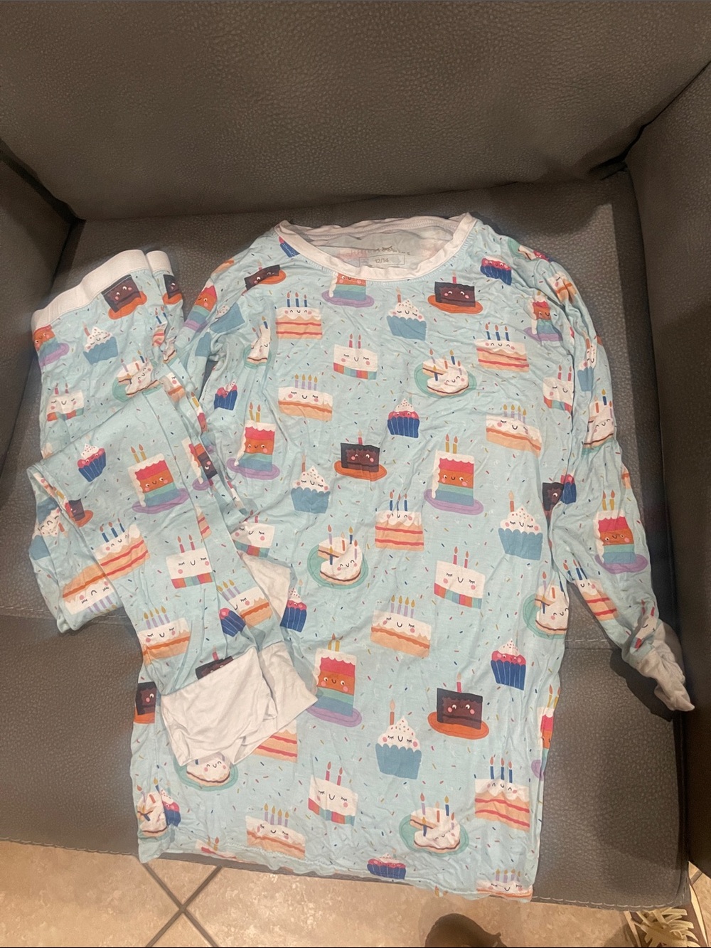 Little Sleepies Light Blue Cake & Cupcake Pajama Set